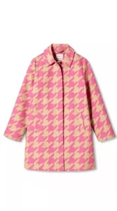 Isaac Mizrahi Target Barbie Pink Houndstooth ๐ Coat XS NWT Netflix Atypical - Picture 1 of 9