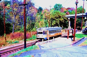 KODACHROME SLIDE SEPTA RED ARROW TROLLEY #77 FAREWELL TRIP OCTOBER 17, 1982 - Picture 1 of 1