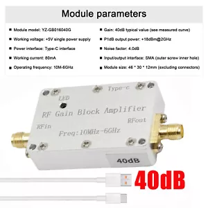10M-6GHz RF Amplifier 40dB High Gain Driver Receiving Amplifier Receiver System. - Picture 1 of 18