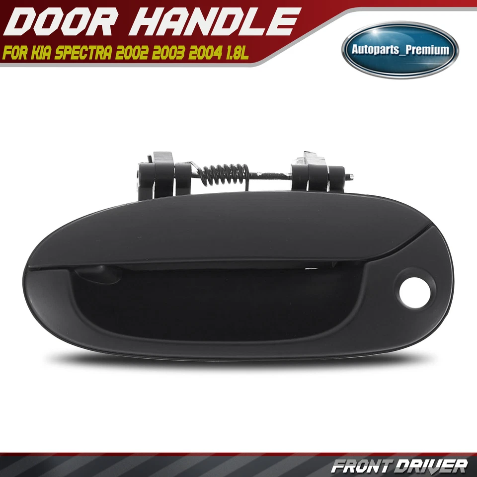 Manija de puerta exterior negra imprimada lateral izquierda del conductor delantero para Kia Spectra 2002-2004 Foto 1 de 4