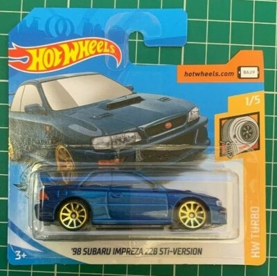 Subaru Impreza 22B HW Turbo número 23 1998 Hot Wheels nuevo y sin abrir Foto 1 de 4
