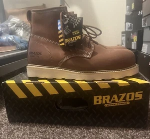 Brazos Wyatt EH Composite Toe Lace Up Work Boots Men Size 8.5 D - Picture 1 of 4
