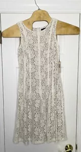 Ivanka Trump Women’s Sleeveless Lace Floral Dress Ivory 4 New - Picture 1 of 10