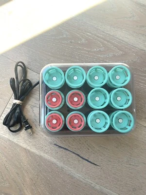 Clairol Women's Green Lock N Roll Electric Hot Hair Roller Spiral Curler Set — 第 1/4 张图片