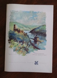 Vintage Cruise Ship Menu NORDDEUTSCHER LLOYD BREMEN 1962 Dinner Burg Gutenfels - Picture 1 of 2