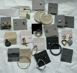 NORDSTROM RACK JEWELRY LOT ALL SINGLE EARRINGS ARTS CRAFTS NEW  - Picture 1 of 5