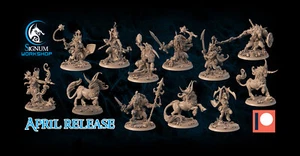 Miniature D&D/wargames Signum Workshop Aprile April 2024 resina 3d print - Foto 1 di 16