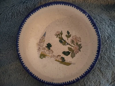 Ancienne COUPE faïence Signée K&G St Clément (Lunéville) XIXes FRUITS/ Mignardis - Photo 1/4