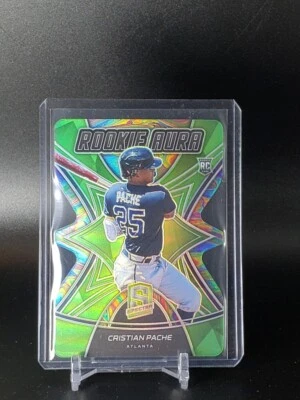 2021 Spectra Rookie Aura Die Cut Neon Green Prizm Christian Pache RC #'d /25 - Image 1 of 2