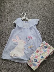 Baby Girl Mudpie Dress And Trouser Set Size 3T 