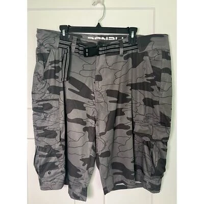 Pantalones Cortos Híbridos Denali Bañador Bolsillos Carga Talla 40 Negro Gris Foto 1 de 4