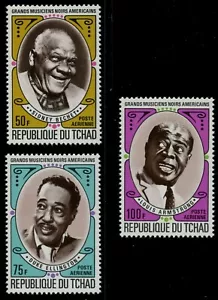 CHAD SCOTT# C89-C91 MNH FAMOUS AMERICAN JAZZ MUSICIANS - Picture 1 of 1