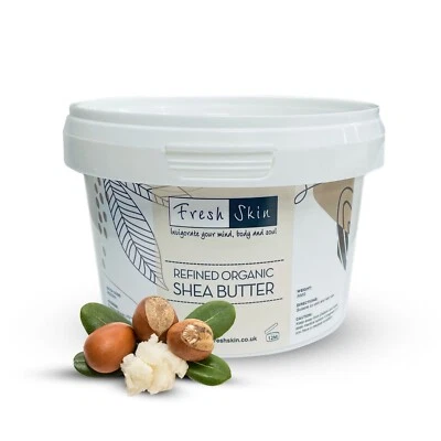 FRESHSKIN Refined Organic Shea Butter 500g - Cold Pressed, 100% Pure, Raw & Natural