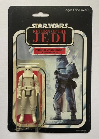 Star Wars Hoth Imperial Snowtrooper ROTJ 65 Back Palitoy Toy Toni Open Bubble Cover
