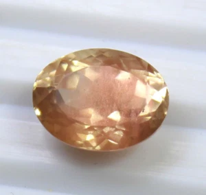 Oregon Sunstone Shiny Gemstone Faceted Cut Stone Oval Shape 3.50 ct 11x8.3x6.4mm - Picture 1 of 12