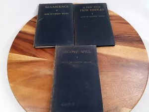 Edna St. Vincent Millay Lot 3 First Editions: Few Figs, Renascence, Second April - Picture 1 of 9