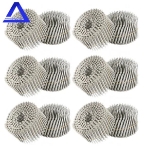 3600Pcs 15 Degree Wire Coil 2-1/2” × .09” Ring Shank Stainless Steel Siding Nail - Picture 1 of 10