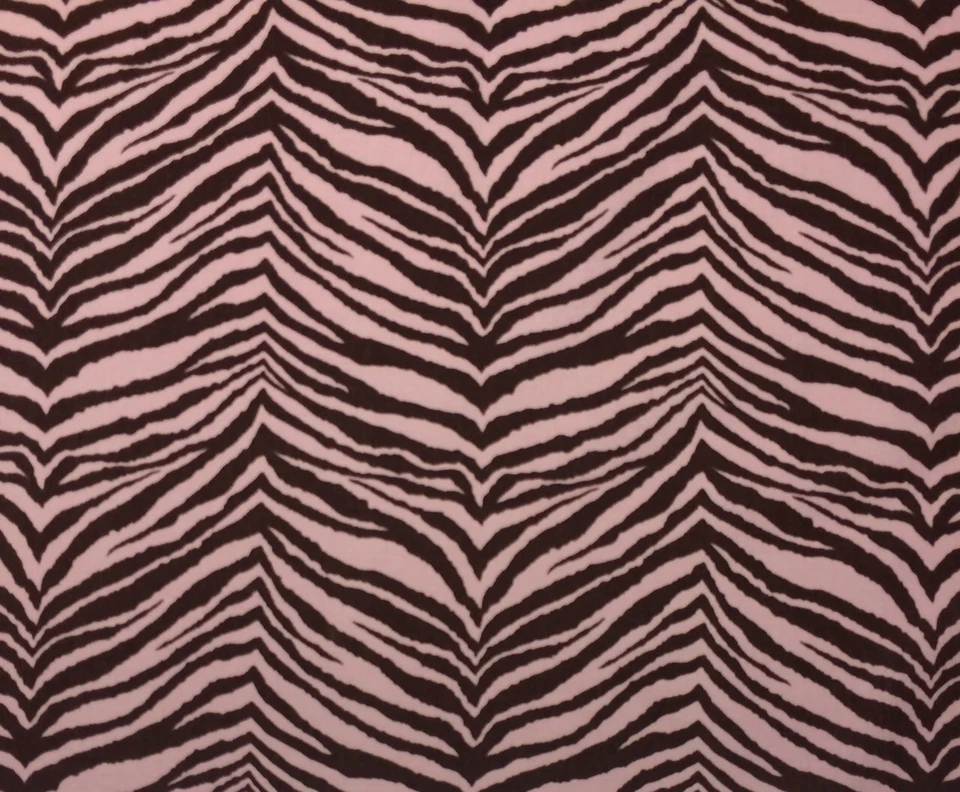 Tela de algodón con tema animal WAVERLY ZEBRA ROSA MARRÓN #D4047 POR YARDA 54"W Foto 1 de 4