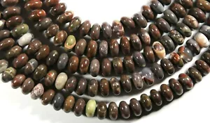 Rainforest Agate 5x8mm Rondelle Beads 16" Strand - Picture 1 of 2