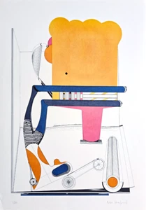 NILS HAGLUND HAND SIGNED Skateboarder with half pipe SWEDISH WORKED FOR DALI TOO - Picture 1 of 6