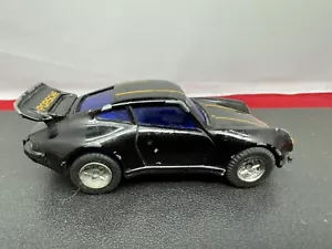 Unbranded Vintage PORSCHE 930 TURBO BLACK 1:48 Diecast Metal Toy Car 3.5" - Picture 1 of 10