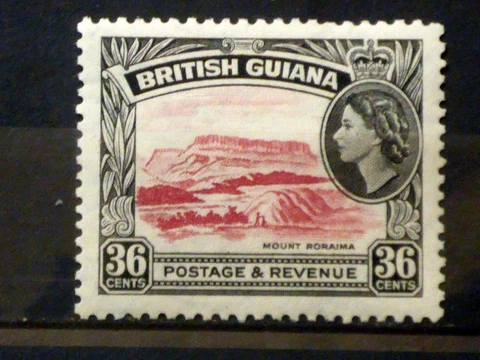 British Guiana 1954 SG340 36c Mount Roraima MLH. (B4803) Cover