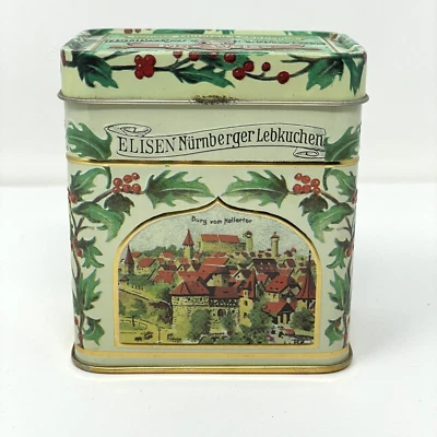 "Lata de pan de jengibre Weisslla Elisen Nurnberger Lebkuchen alemana vintage 3,75""" Foto 1 de 4