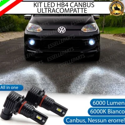 KIT FULL LED HB4 FENDINEBBIA PER VOLKSWAGEN VW UP 6000K BIANCO 6000 LUMEN CANBUS - Immagine 1 di 4