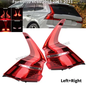 Left+Right LED Rear Tail Light Brake Lamps For Volvo XC60 2018 2019-2024 W/Bulbs - Foto 1 di 14