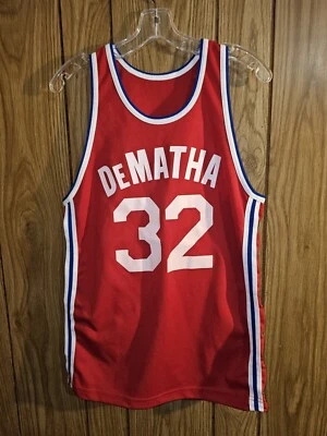 Vintage Dematha Catholic High School Player Issued Large Womens Red Bball Jersey Foto 1 de 4