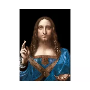 Leonardo da Vinci, Salvator Mundi, Christ 1500, Lustre Canvas Print, B3 Size - Picture 1 of 10