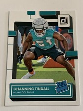 Channing Tindall 2022 Panini Donruss Rated Rookie RC Card #392 Miami Dolphins 