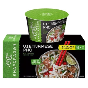 Snapdragon Vietnamese Pho Instant Noodle Soup Beef Flav 2.7oz 9 Bowls - Picture 1 of 4