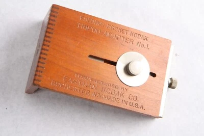 ADAPTADOR TRIPÉ KODAK antigo muito raro madeira Eastman bolso dobrável nº 1. - Imagem 1 de 4