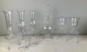 Antique Venetian Wine Decanter and Wine Glasses Hand Blown Glass - Picture 1 of 14