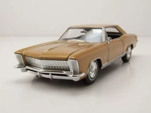 Buick Riviera Gran Sport 1965 coche modelo dorado 1:24 Welly - Imagen 1 de 9