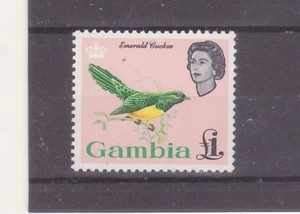 Gambia 1963 £1 Emerald Cuckoo SG205 V.F MNH - Picture 1 of 1
