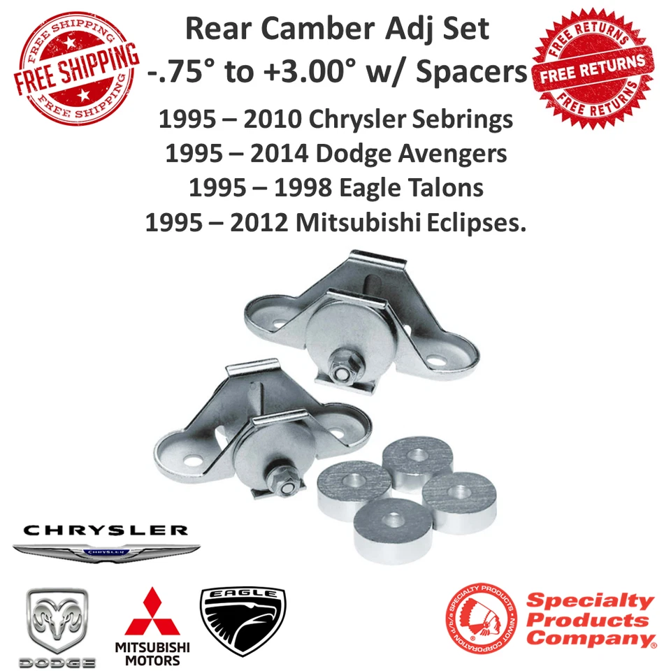 Juego de inclinación trasera SPC con espaciadores para 95 y más Sebring Avenger Talon Eclipse #73620 Foto 1 de 4