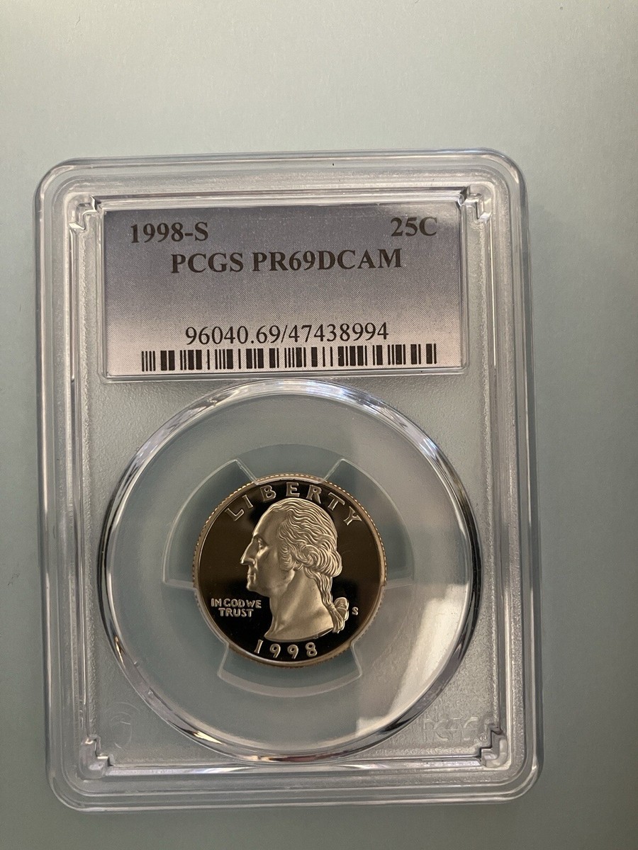 PCGS PR69DCAM 1998年 S 25C シルバー ワシントン PCGS PR69DCAM 1998年 S 25C シルバー ワシントンの通販 by