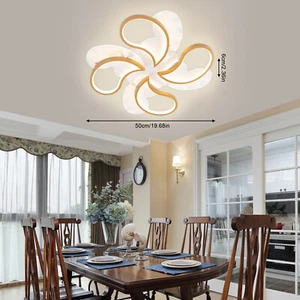 LED Ceiling Light Bedroom Dimmable Living Room Ceiling Lamp Fixture & Remote - Picture 1 of 24