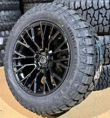 Barra de refuerzo de combustible 20x9 D847 ruedas negras neumáticos 33" AT RT 6x135 Ford F150 Expedition Foto 1 de 4