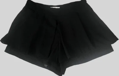 YA LOS ANGELES Black Cotton Blend Pleated Skort Outdoor Athletic Casual Skort - Image 1 of 4