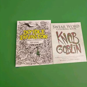 Doodle Invasion Zifflin Malbuch Band 1 Erwachsene ausgefallener Schwur Kunsttherapie Posten - Bild 1 von 12