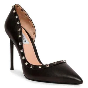 Steve Madden Black "Viyana" with gold studs' heels Size 36 - Picture 1 of 7