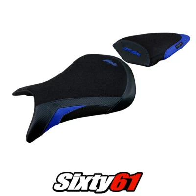 川崎忍者ZX6R 2007 2008座椅套Tappezzeria蓝色黑色 — 第 1/4 张图片