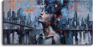 Wall Art for Office and Living Room - Abstract New York City Paintings & Artwork - Picture 1 of 7