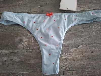 BeeDees " Bee Sweat IA String Gr.38 hellblau, rote Krabben,durchsichtig Neu - Bild 1 von 2