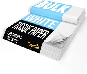 Weißes Papier für Geschenktüten weißes Papier Großpackung - 960 Blatt 20" x 30" 10 Pfund Newspri - Bild 1 von 12