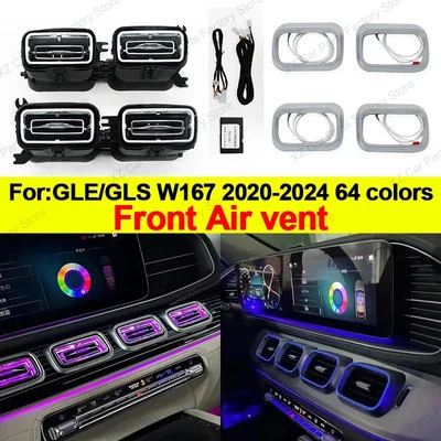 Luz ambiental LED de ventilación de aire para Mercedes Benz 2020-2024 W167 GLE GLS GLE53 GLS63 Foto 1 de 4