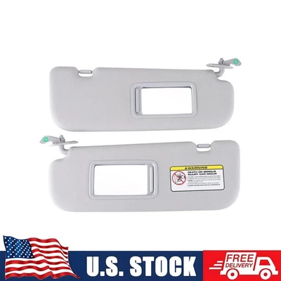 2Pcs Right & Left Side Gray ABS Car Sun Visor For Hyundai Elantra 2011 2012-2015 Foto 1 de 4